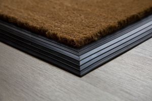 natural coconut mat with rubber edge